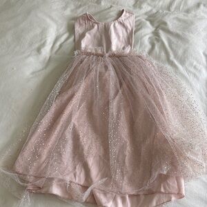 Zara Pink Glittery velvet & Tulle Dress size 5-7
